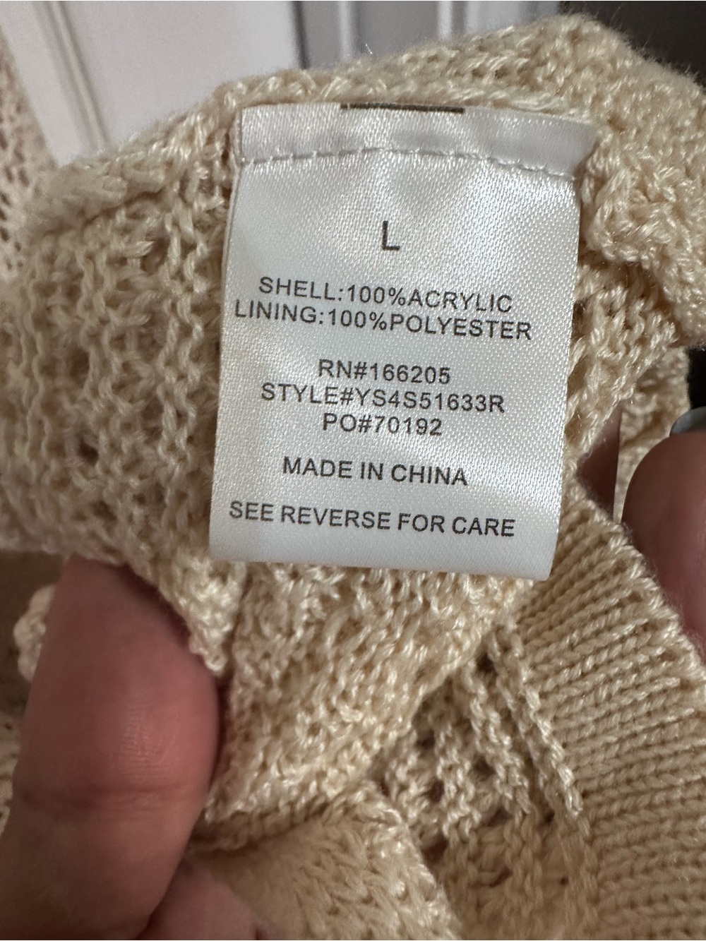 Lucky Brand crochet beach Knit Midi Dress in Beige - Picture 5 of 5